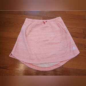Adidas  Original Womens Pink Sweat Skirt Pockets Drawstring  Size M